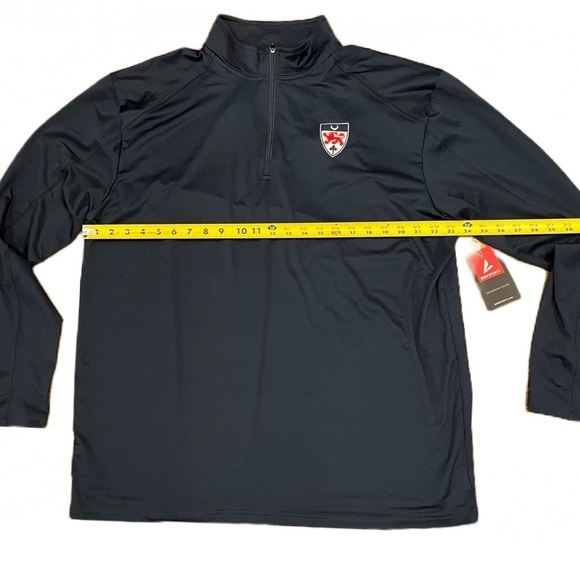 🌏 BSN Sports Performance 1/4 Zip Pullover | Dwight School | Navy Blue | 2XL - Picture 8 of 8